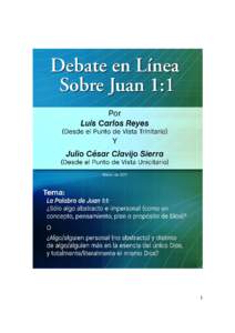 Reyes Clavijo Debate 2011