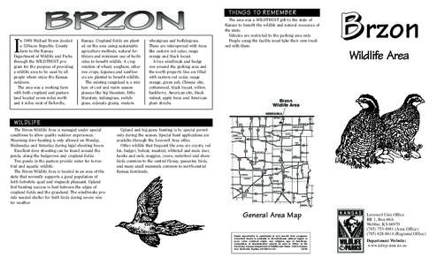 THINGS TO REMEMBER  I n 1989 Michael Brzon deeded a 320-acre Republic County