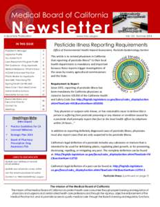 Medical Board of California  Newslet te r A Quarterly Publication