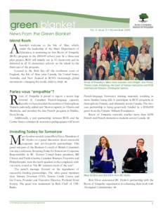 News From the Green Blanket  Vol. 4, Issue 5 • November 2008 Island Roots