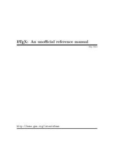 Desktop publishing software / Digital typography / Donald Knuth / TeX / Typesetting / Beamer / Search engine indexing / Application software / Information science / Publishing