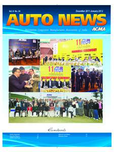 December 2011-JanuaryVol. 8 No. 34 Automotive Component Manufacturers Association of India