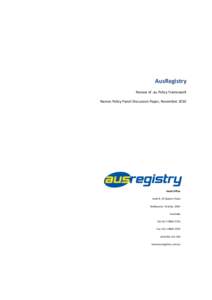 Microsoft Word - AusRegistry - Registrant Contact Information Policy Review September 2010.docx