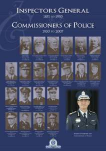 Inspectors General COMMISSIONERS JAMES MITCHELL CBE  WILLIAM SPAIN