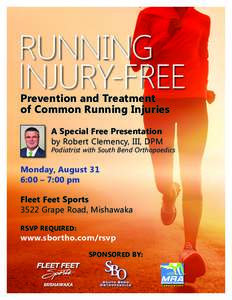 RUNNING lNJURY-FREE Prevention and Treatment of Common Running Injuries