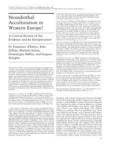 Current Anthropology Volume 39, Supplement, June 1998   1998 by The Wenner-Gren Foundation for Anthropological Research. All rights reserved[removed]39supp-0002$4.50