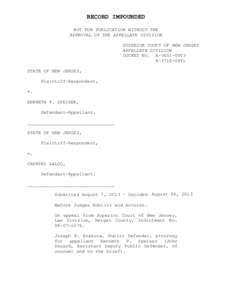 RECORD IMPOUNDED NOT FOR PUBLICATION WITHOUT THE APPROVAL OF THE APPELLATE DIVISION SUPERIOR COURT OF NEW JERSEY APPELLATE DIVISION DOCKET NO. A-3651-09T3