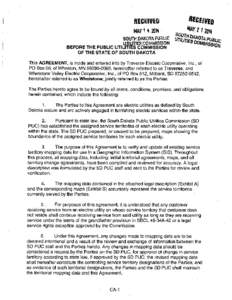 RECEIVED MAY·~ [removed]SOUTH DAKOTA PUBLIC UTILITIES COMMISSION BEFORE THE PUBLIC UTILITIES COMMISSION OF THE STATE OF SOUTH DAKOTA