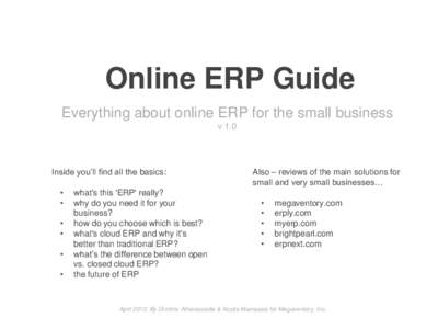 ERP software / Enterprise resource planning / Electronic Road Pricing / SAP ERP / Openpro / Business / Technology / Supply chain management