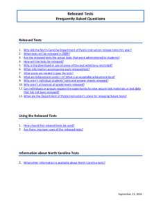 Standardized tests / Educational psychology / Sports science / Test / Iowa Tests of Educational Development / WIDA Consortium / North Carolina End of Grade Tests / Standards of Learning / Education / Evaluation / Achievement tests