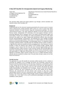 Nervous system / Evoked potential / Intraoperative neurophysiological monitoring / Somatosensory Evoked Potential / Spinal cord / Electroencephalography / Medicine / Neuroscience