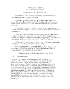 RESOLUTION NOADOPTING CODE OF CONDUCT COASTS IDE COUNTY WATER DISTRlCT \VHEREAS, the Coastside County Water District needs the support of the community it serves in order to be effective; and IVHEREAS, the Board
