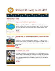 Veggie Brothers Gift Guide – December 2011