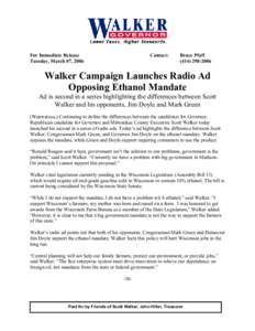 Ethanol / Walker / Wisconsin protests / Chemistry / Wisconsin / Scott Walker
