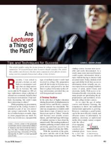 Are  Lectures a Thing of the Past?