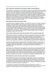 Plasticizers / Probability / Toxicology / Risk factors / Safety / Tolerable daily intake / European Food Safety Authority / Risk assessment / Risk / Bisphenol A / Bisphenols