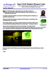 Inner Circle Members Resource Letter Issue #34 – October 2012 B  How-to internet business strategies, thoughts, news & opinions.