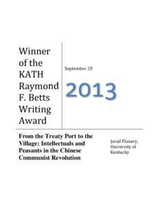 Microsoft Word - KATH Betts Award Submission 2013.docx