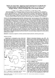 Tristan da Cunha / Gough Island / Phylica arborea / Inaccessible Island / Gough Bunting / Volcanism / Atlantic Ocean / Caryophyllaceae / Sagina / Taxonomy