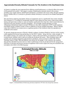 Approximated Density Altitude Forecasts for Fire Aviation in the Southwest Area  Air density is perhaps the most important factor affecting aircraft performance, as it directly affects the amou