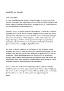 Microsoft Word - Gebet für Synode