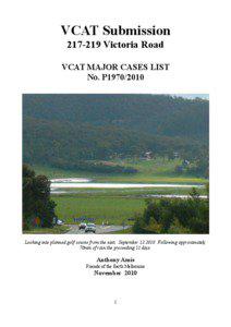 VCAT Submission[removed]Victoria Road VCAT MAJOR CASES LIST
