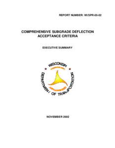 Comprehensive Subgrade Deflection Acceptance Criteria - Executive Summary