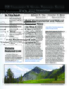 ISB Environment & Natural Resources Law Section Newsletter Winter 2010