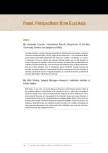 East Asia, Family Relationships in Transition, International Forum, Proceedings - Publications - Australian Institute of Family Studies