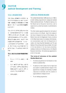 9  Judicial Development and Training JUDICIAL STUDIES BOARD The Judicial Studies Board (JSB) was set up in 1988 to provide training programmes for Judges and Judicial