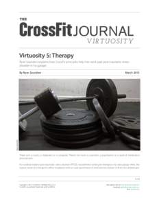 THE  JOURNAL V IR T UO S IT Y  Virtuosity 5: Therapy