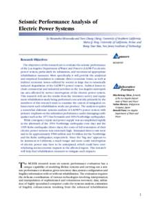 Construction / Seismic analysis / Seismic risk / Seismic retrofit / Northridge earthquake / Peak ground acceleration / Electric power transmission / Los Angeles Department of Water and Power / Earthquake / Civil engineering / Earthquake engineering / Structural engineering