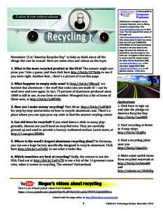 Recycling in the United States / Recycling / .ly / Aluminium recycling / Aluminum can / Internet / Sustainability / Technology / Uniform resource locator / Bitly / Twitter