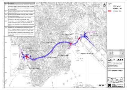 Item Description A.1 A road which is an expressway, trunk road, primary distributor road or district distributor road including new roads, and major extensions or improvements to existing roads. A.7 A road or railway tun