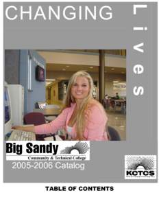 CHANGING[removed]Catalog TABLE OF CONTENTS  Big Sandy Community & Technical College