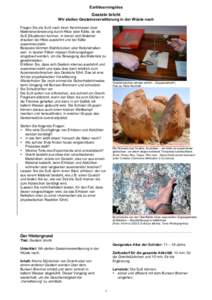 Earthlearningidea  Gestein bricht Wir stellen Gesteinsverwitterung in der Wüste nach Fragen Sie die SuS nach ihren Kenntnissen über Materialveränderung durch Hitze oder Kälte, ob die