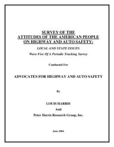 REPORT ON SURVEY OF AMERICAN PUBLIC ON