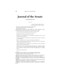 106  JOURNAL OF THE SENATE Journal of the Senate EIGHTEENTH DAY