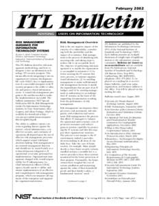 ITL Bulletin February 2002, Risk Management Guidance for Information Technology Systems