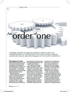 Supply chain 28 An  order one