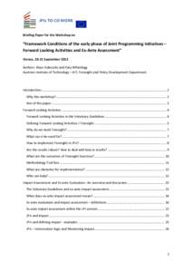 Microsoft Word - Briefing Paper Foresight and Ex-Ante Impact Assessment_120907_fusion_MW_KK_120912