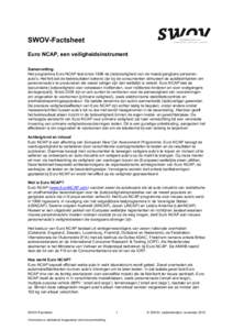 Factsheet Euro NCAP, een veiligheidsinstrument