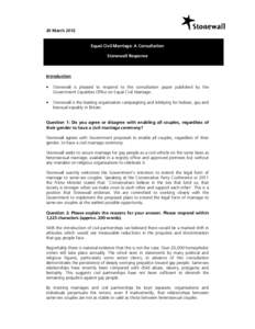 Civil union / Stonewall / Same-sex relationship / United Kingdom / Family law / LGBT rights in Europe / Same-sex marriage in the United Kingdom / Recognition of same-sex unions in Ireland / LGBT rights in the United Kingdom / Same-sex marriage / Civil partnership in the United Kingdom