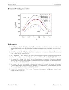 Propane - C3 H8  CaltechMech Laminar burning velocities