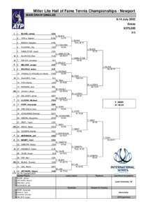 Miller Lite Hall of Fame Tennis Championships - Newport MAIN DRAW SINGLES 6-14 July 2002