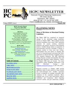 HCPC NEWSLETTER Hancock County Planning Commission 395 State Street Ellsworth, ME[removed]phone[removed]; fax[removed]E-mail: [removed] Internet: www.hcpcme.org