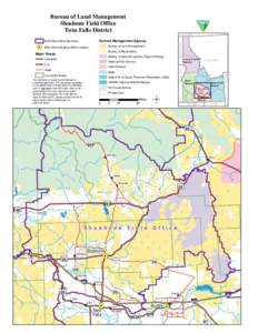 Shoshone Field Office land status map