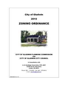 City of Gladwin 2010 ZONING ORDINANCE  CITY OF GLADWIN PLANNING COMMISSION