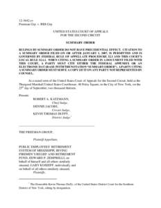 [removed]cv Freeman Grp. v. RBS Grp. UNITED STATES COURT OF APPEALS FOR THE SECOND CIRCUIT SUMMARY ORDER RULINGS BY SUMMARY ORDER DO NOT HAVE PRECEDENTIAL EFFECT. CITATION TO