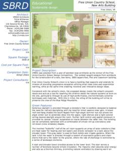 SBRD  Educational Sustainable design  Free Union Country School,